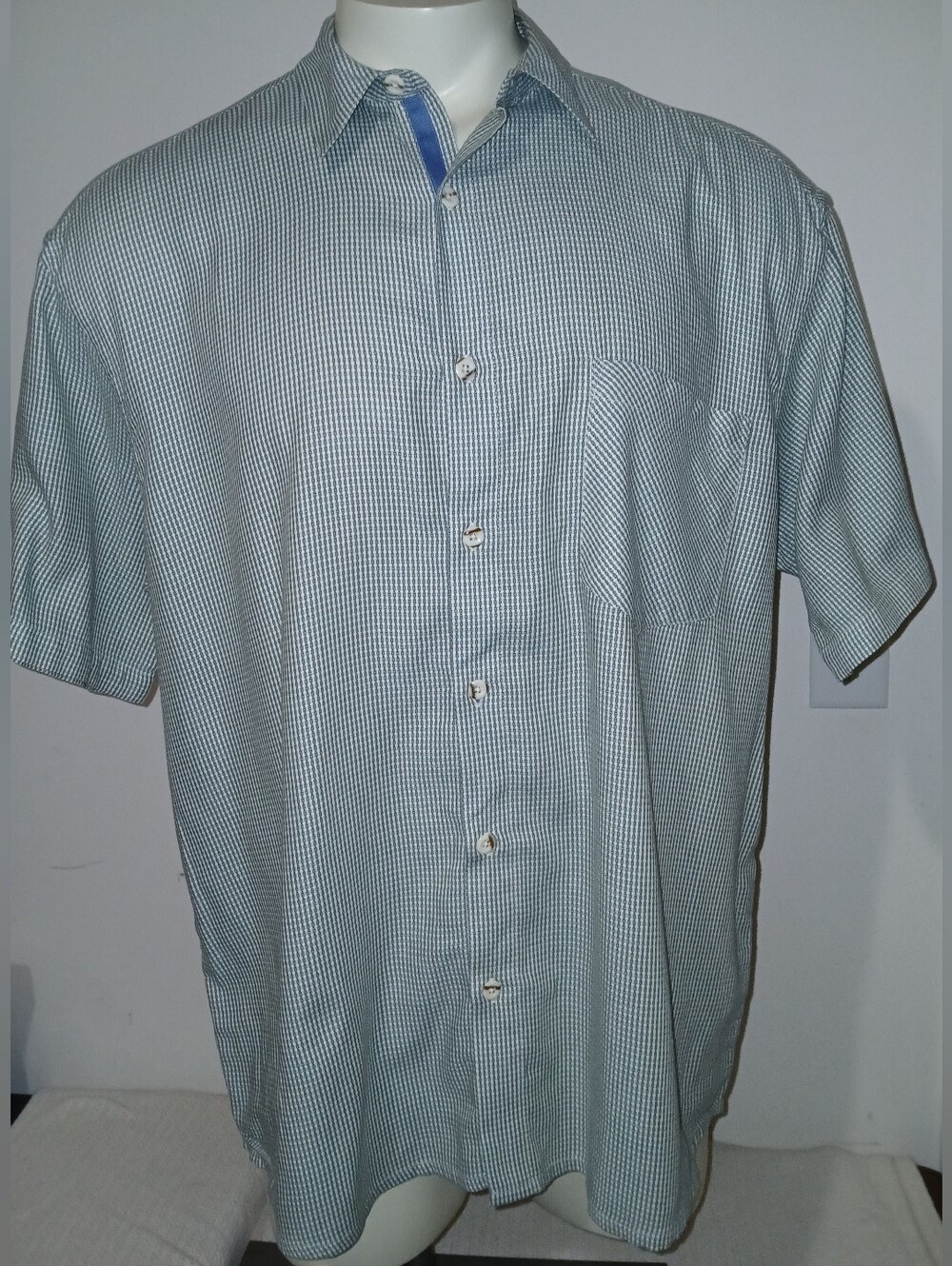Vintage Horny Toad 100% Cotton Button Down Short Sleeve Stripe Camp Shirt XL